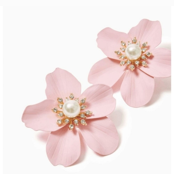 Lilly Pulitzer Large Scale Orcaid Earings In Pink - Picture 2 of 5